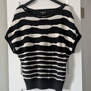 IZ Byer black and white striped sweater